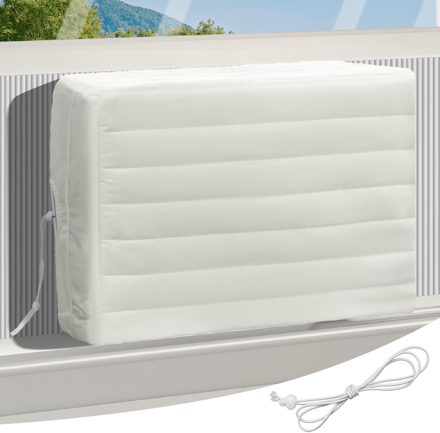 Plusluck Air Conditioner Cover Inside, White Window AC