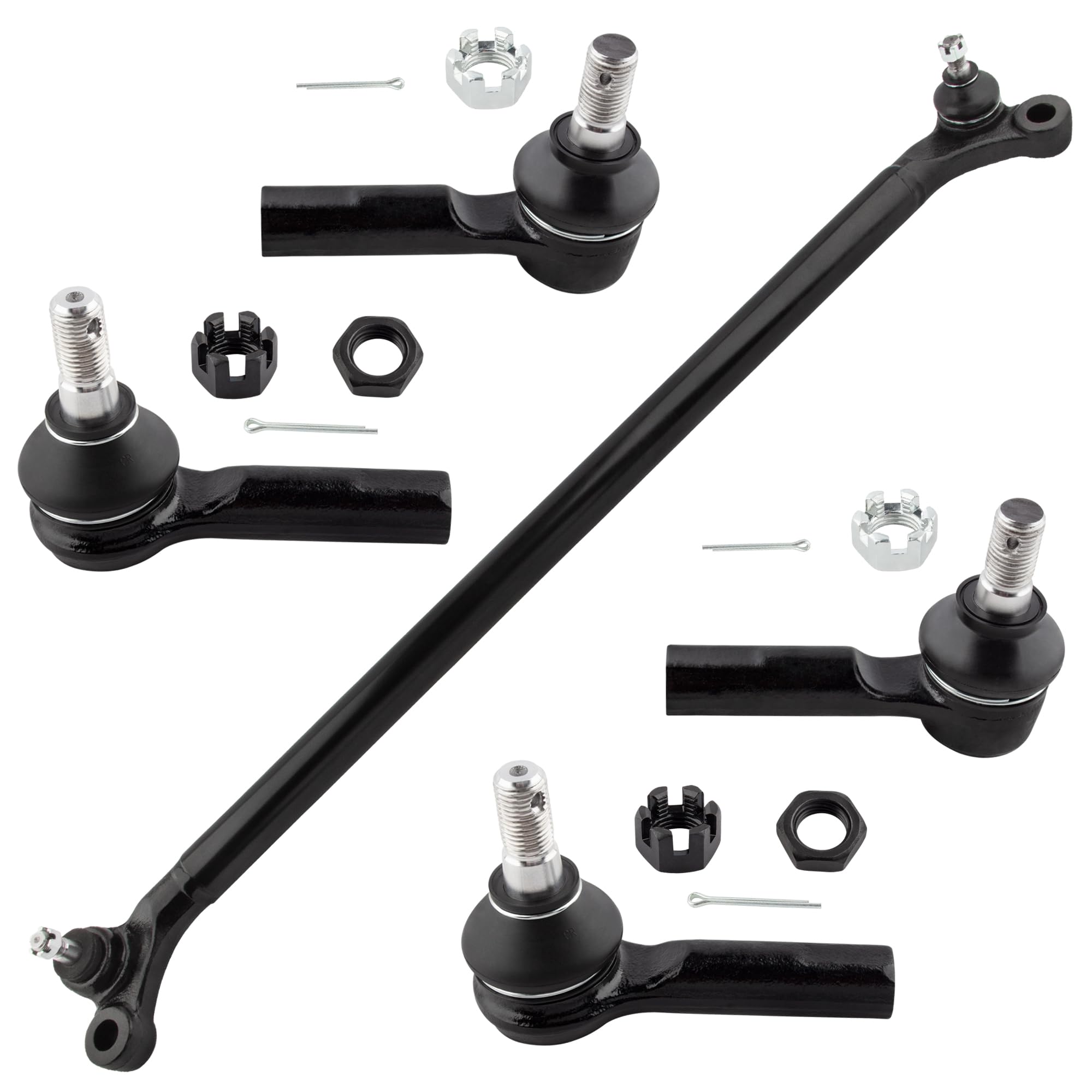 MYSMOT ES3661 ES3660 DS80593 Front Inner & Outer Tie Rod Ends Center Link for Nissan Frontier 1998 1999 2000 2001 2002 2003 2004 Xterra 2000-2004,