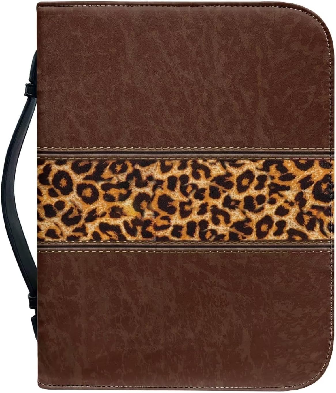 Bible Cover Bag for Women Girls PU Leather Bible Handbag with Handle Portable Tote Bag for Bible Study Supplies
