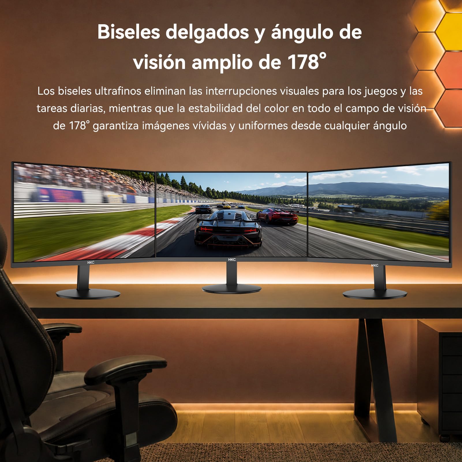 HKC V2718QS Monitor Gaming 27 Pulgadas QHD 2560x1440 IPS 144Hz 1ms MPRT HDR10, 99% sRGB, Monitor PC Gaming HDMI 2.0 DisplayPort 1.4, VESA 100x100, Pantalla Gaming para PC PS5 Xbox