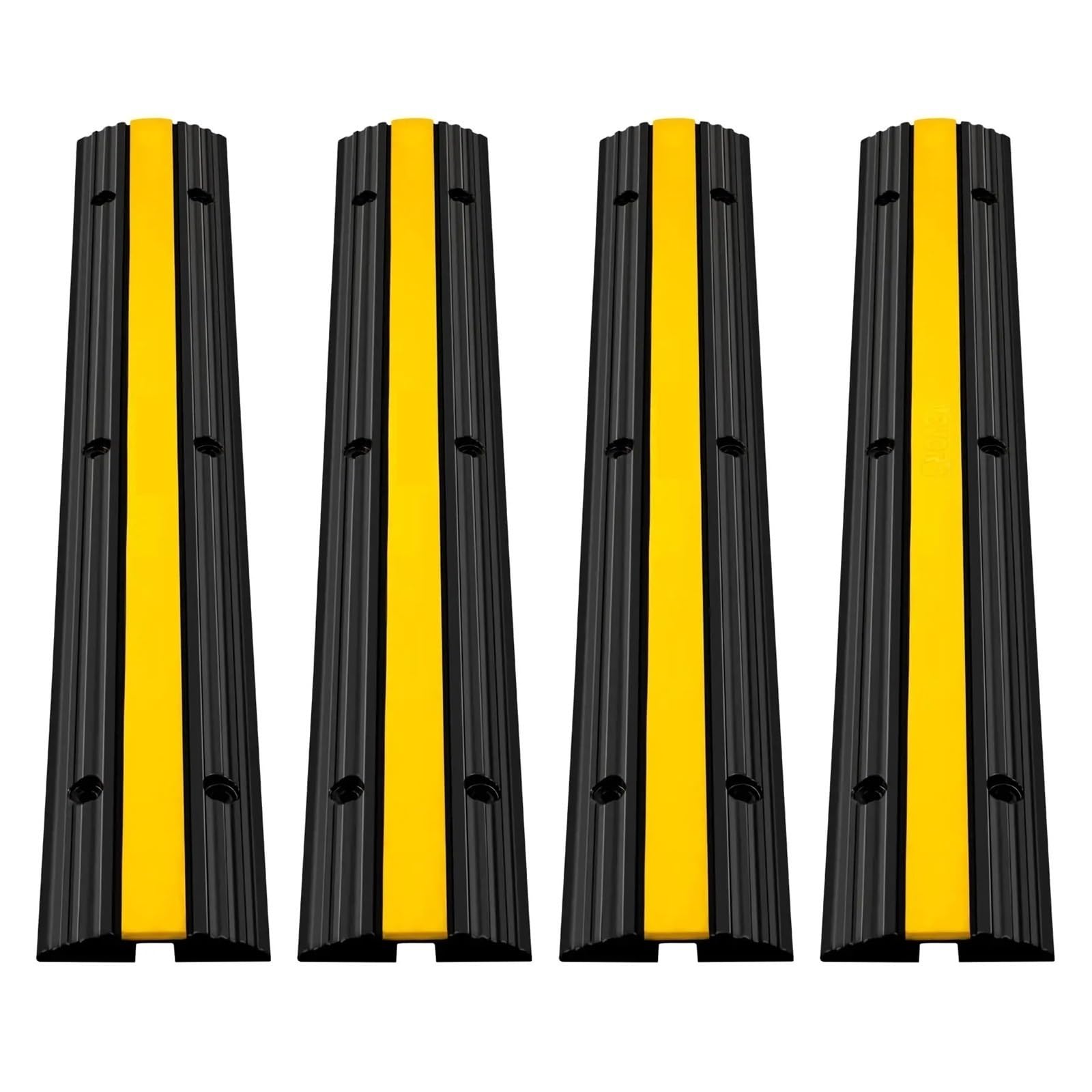 Rampa de Protección de Cable Reductor de Velocidad Goma Modular 1 Canal for Entrada vehículos, Protector Cables for rampas, Cubierta for estacionamientos, almacenes y tráfico