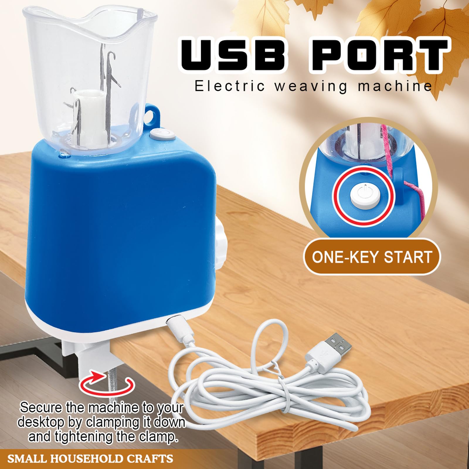 Mini Máquina De Tejer Eléctrica Con Cable I Alimentada Por Usb