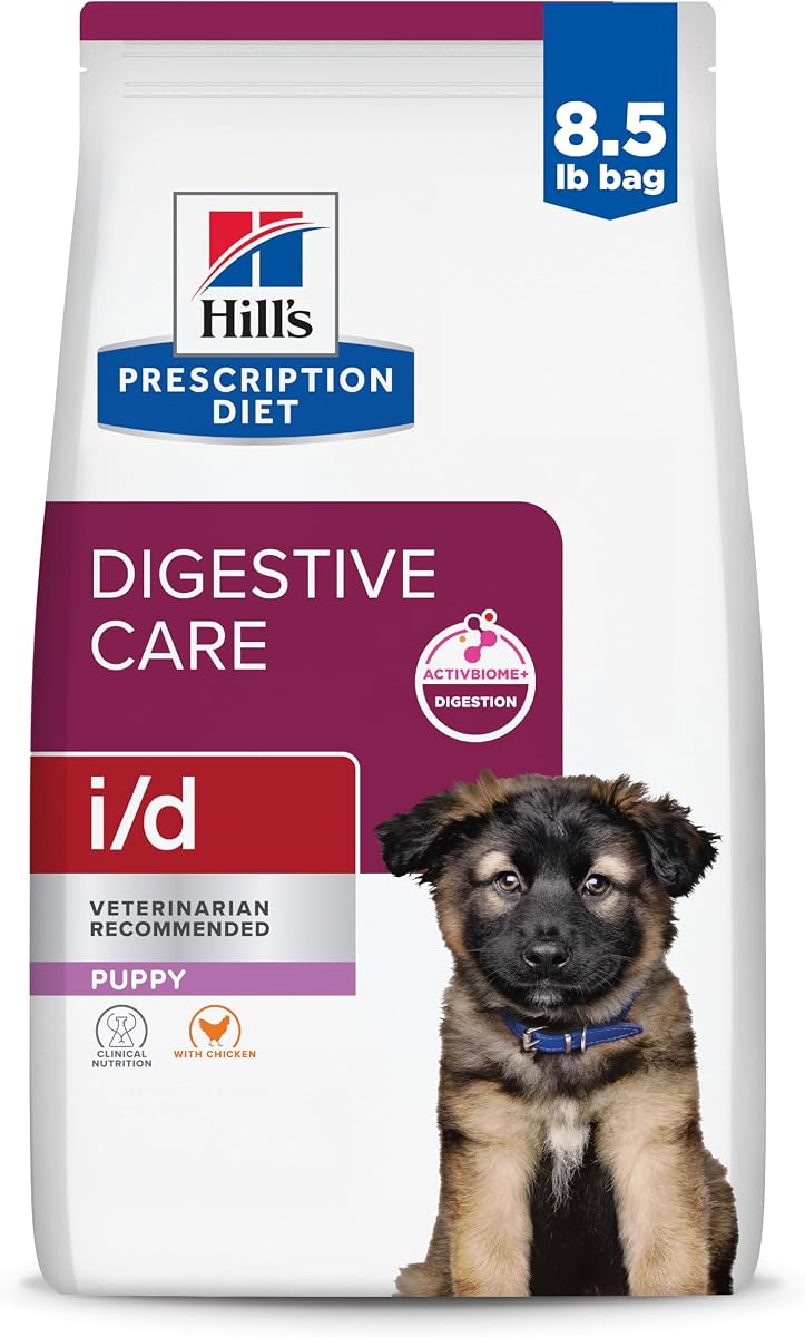 Hill's Prescription Diet i/d Digestive Care Puppy Dry Dog Food | #1 Veterinarian Recommended, Chicken Recipe, 8.5 lb. Bag