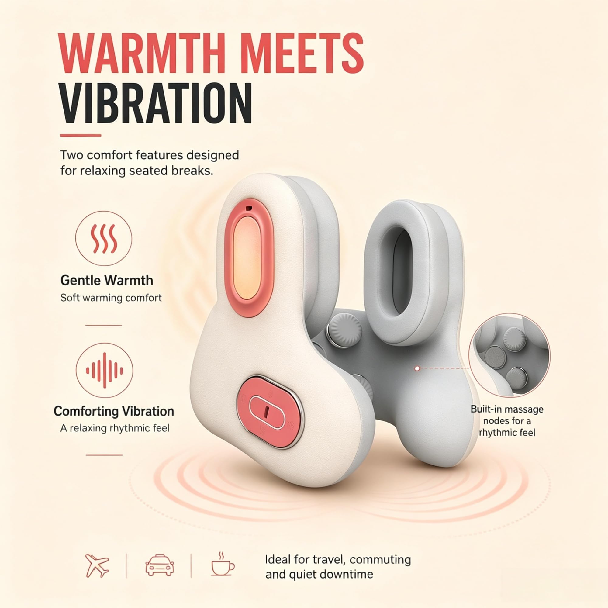 Almohada De Viaje con Bluetooth, Almohada Cervical De Espuma Viscoelástica Ergonómica, Reproductor De Música Integrado, Cojín De Cuello Portátil para Avión, Coche, Oficina Y Hogar