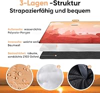 Leisuremix XXL Vízálló Piknik Takaró 200x200 cm - Hőszigetelt Kempingpléd 6-8 Személyre, Ultrakönnyű Oxford Anyagból, Hordozófüllel 3