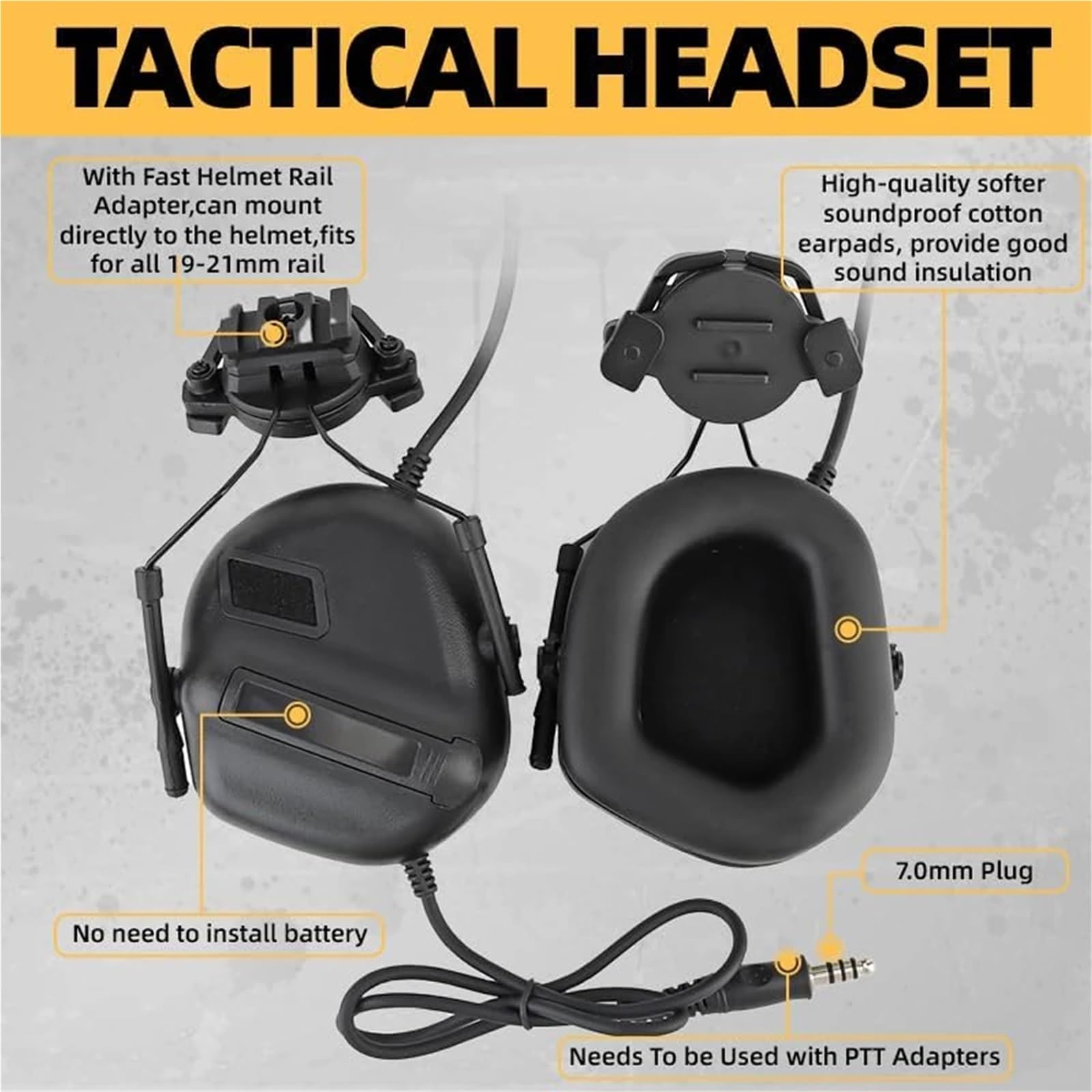 Set di casco tattico Airsoft Fast con cuffie tattiche, casco Airsoft in rete tagliata, copertura mimetica, equipaggiamento protettivo da caccia e combattimento