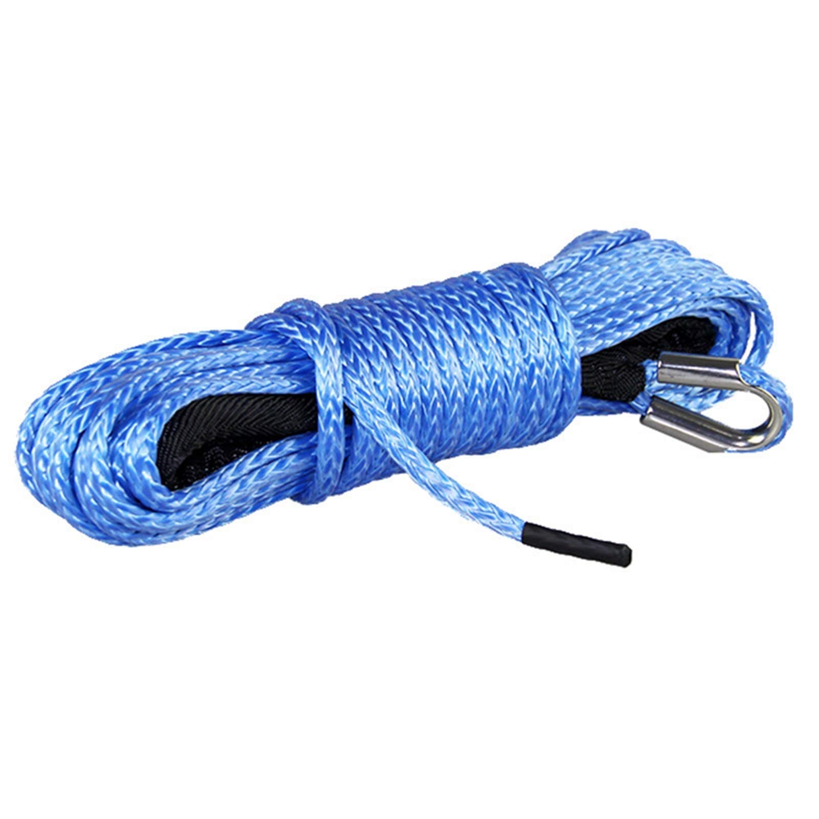 9mmx26m Road Vehicle Winch Rope Ultra High Molecular Traction Line Trailer Liny(Blauw)
