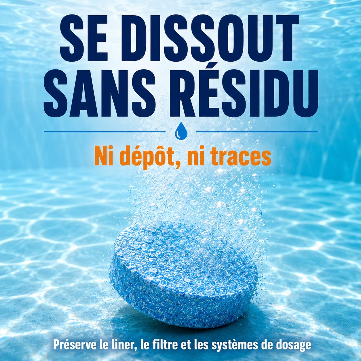 GiDeli Galets de Chlore Piscine Multifonction 5kg - Tablettes 200 g Longue Durée 4-en-1 - Anti-Algues, Stabilisé UV, Floculation - Hors-Sol, Tubulaire et Enterrée