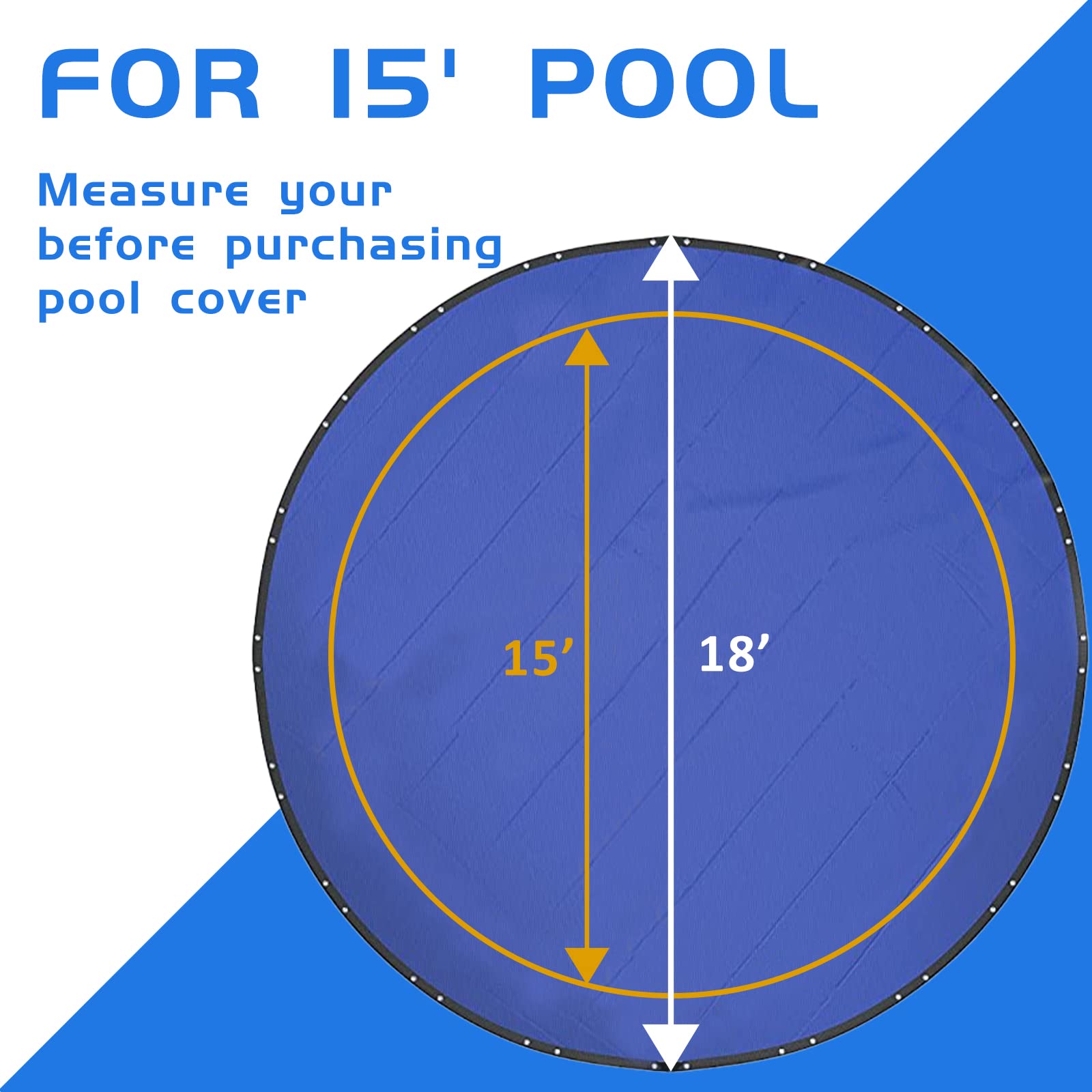 Winter-Poolabdeckung Rund 7,3 M – Extra Dick, UV- & Kältebeständig, Für Oberirdische Pools