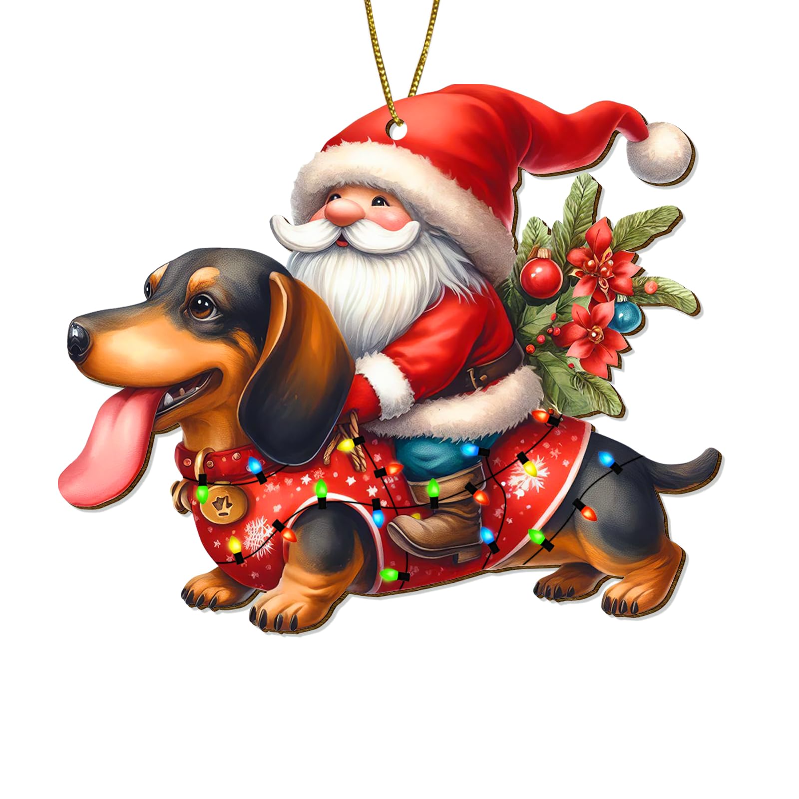 Dachshund Wooden Ornament