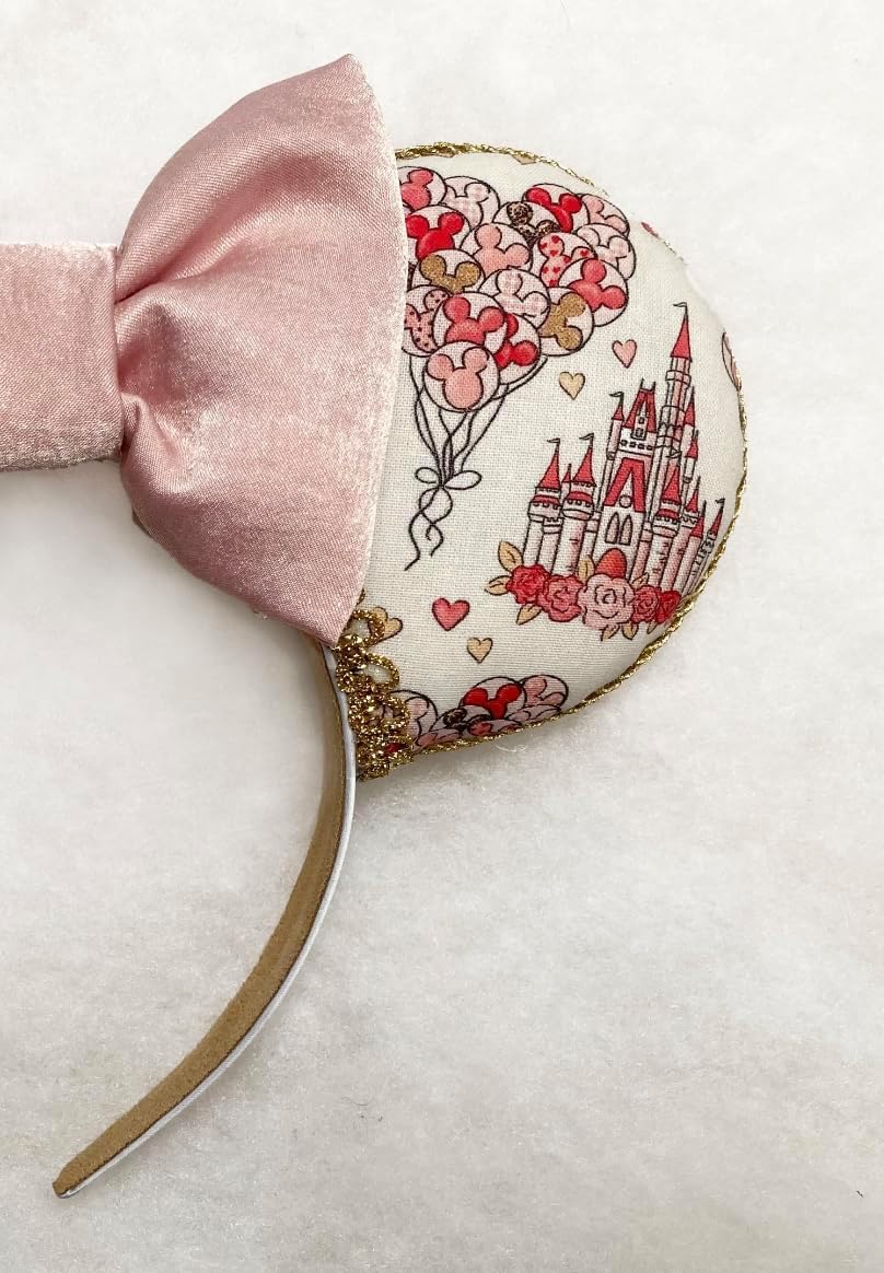 Generic Castle Heart Mouse Ears, Castle Heart Mouse Headbands, Valentines Day Mouse Ears, Valentines Mouse Ears, Valentines Mouse Headbands, Dark Blue