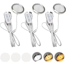3PCS 3D Printer LED Lamp Kit, Three Colors Compatible with Bambu lab A1/A1mini/P1S/P1P/X1C, LED Lamp Kit for Bambu Lab 3D Printed DIY Hardware Model Spare Parts 5V USB Powered, 3000K Warm Light
