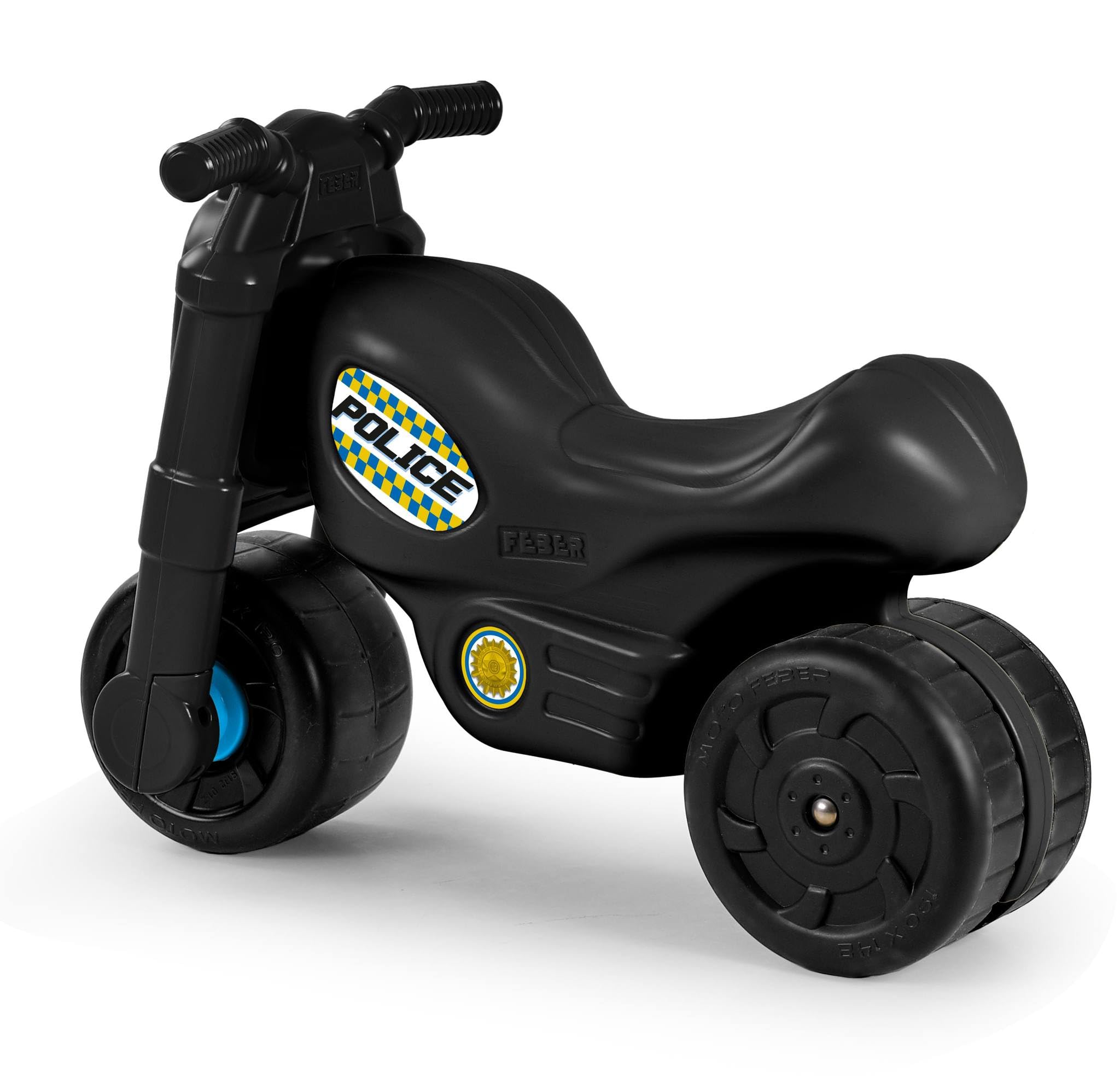 FEBER - Motofeber Jumper Police, Moto Corridoio per bambini, ruote larghe stabili, uso interno e fuori casa, per bambini da 1,5 a 3 anni, famoso (FED23000)