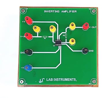 Lab Instruments Operational Inverting Amplifier Experiment Board with teak wood box (without power supply)