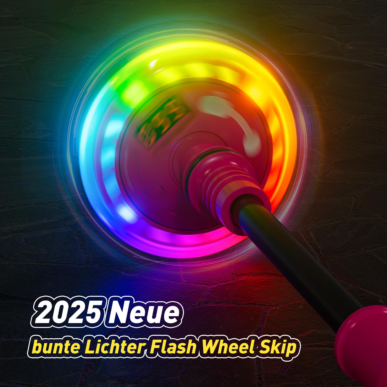 Hot Bee Bambini Anello Saltellante Luminoso con Contatore, Timer, Contatore di Calorie, Giocattolo Regalo per Ragazze 6 7 8 9 10 11 Anni, Ruota Oscillante Ricaricabile, Natale, Compleanno Rosa