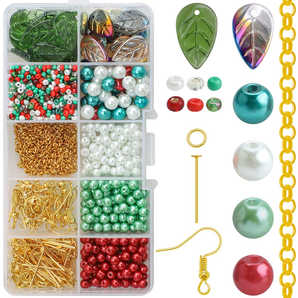 DoDoBeads Kit Completo Per Creare Orecchini - Perline In Vetro, Anelli, Filo E Strumenti - Tutorial Inclusi - Idea Regalo Per Adulti - 2