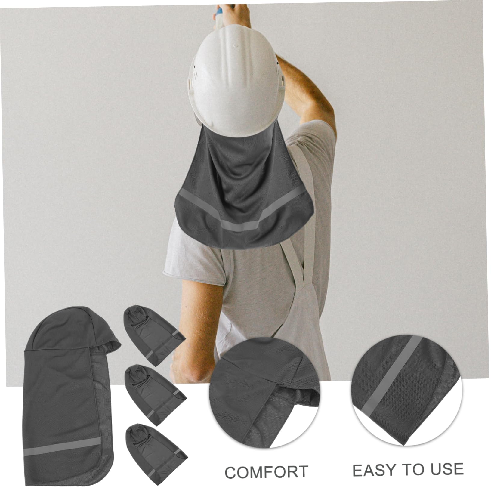 Homoyoyo Visiera Per Casco Di Sicurezza Con Striscia Riflettente Protezione Per Il Collo Protezione Per Cappello Da Protezione Per Attività All'Aperto Fodera Per Cappello