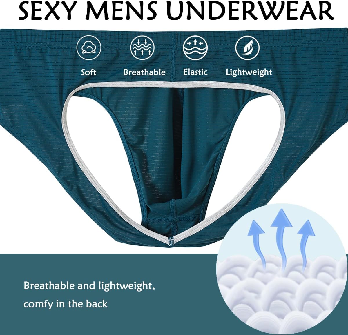 ZONBAILON Men's Sexy Jockstraps Underwear with Bulge Ball Pouch Breathable Thong Jock Strap