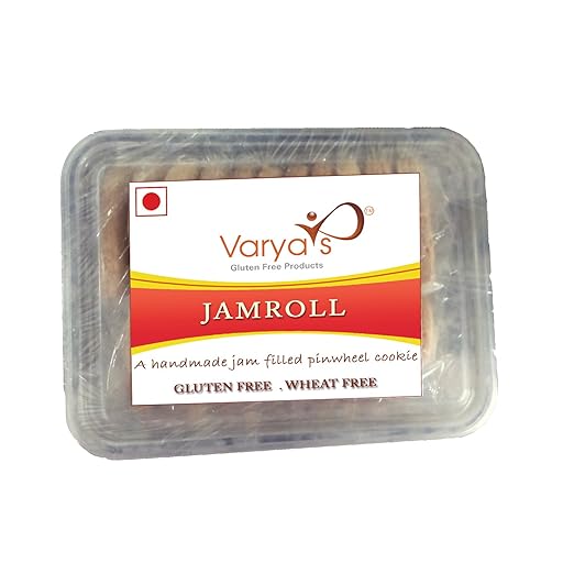 Varya's Gluten Free Jamroll Cookies || Gluten Free|| Gluten Free Biscuits Cookies|| Cookies|| Cookies Biscuits|| Gluten Free Product||Jamroll Cookies - 200 Grams