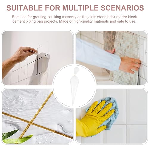 Miniatura 8 de Bolsa de mampostería para lechada de azulejos, 50 bolsas de lechada, bolsas de azulejos, bolsa de calafateo de mampostería, bolsa selladora de