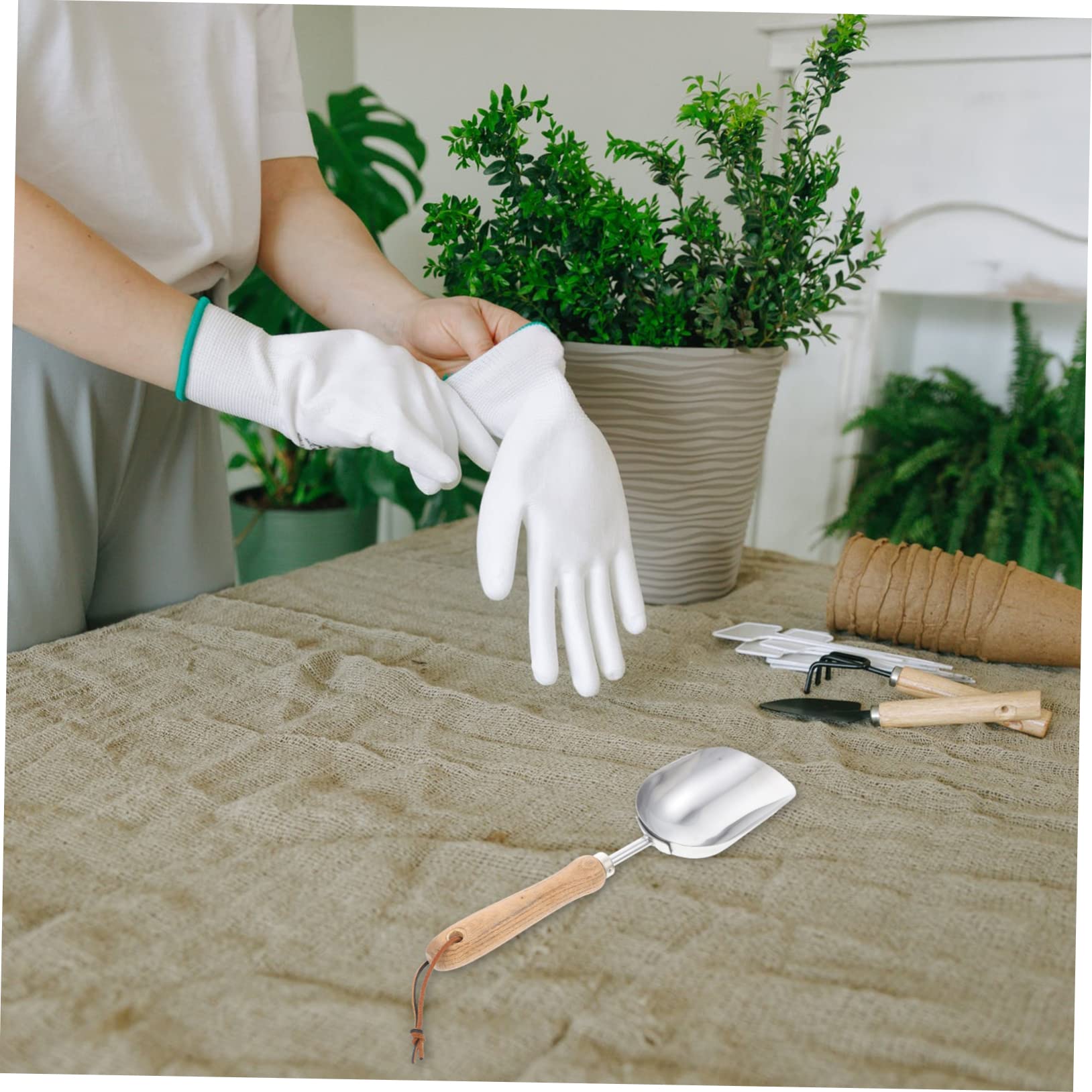 ifundom 2 Stück Gartenerde Schaufel Garten Handschaufel Landschaftsbau Spatenschaufel Garten Handkelle Werkzeug Kompakte Gartenschaufeln Gartenzubehör Gartengeräte Rostfreier