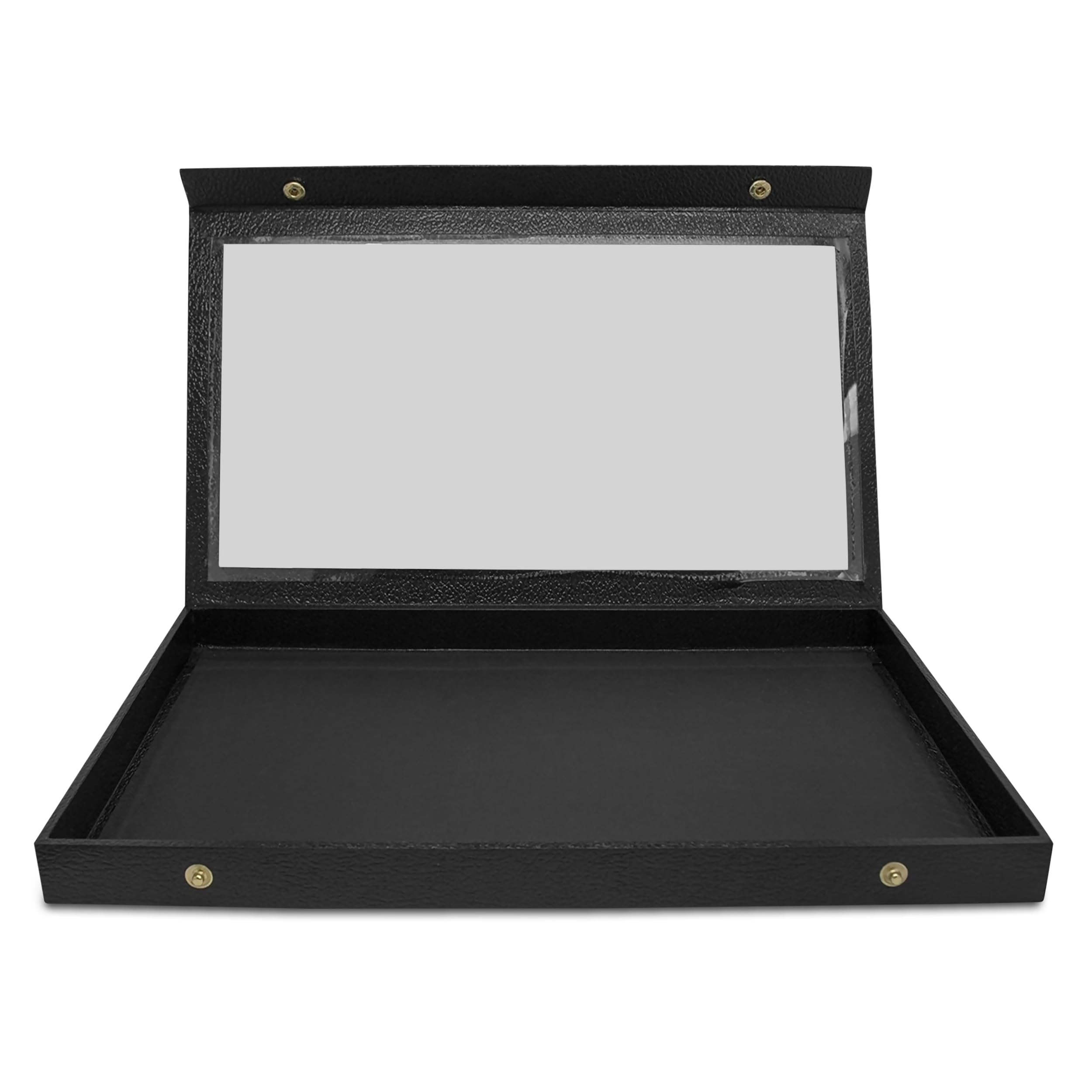 Novel Box Jewelry Display Case Black Leatherette 14 75x8 25x1 15 Large Jewelry Box with Snap Close Lid