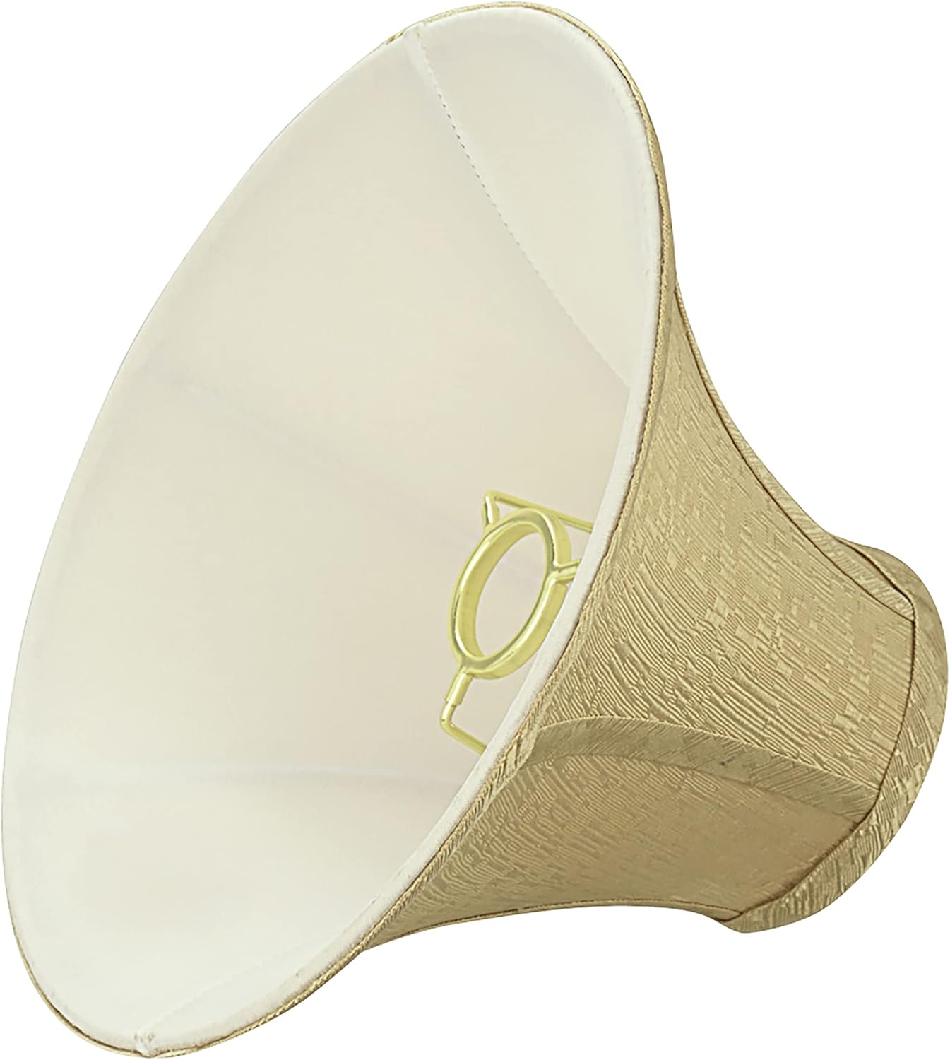 Aspen Creative 58028A, Bell Uno Lamp Shade, Light Gold, 4" Top x 10" Bottom x 7" Slant Height, Slip UNO 33mm