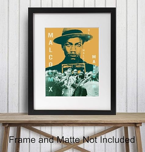 Miniatura 2 de Malcolm X Poster -8x10 Black African American Civil Rights Inspirational Motivational Home Wall Decor, Art Print for Office, Classroom, School,