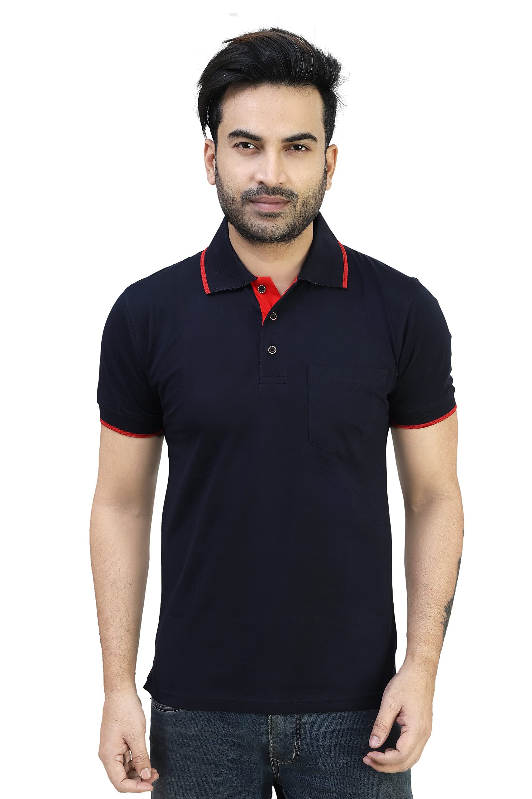 alarm Men’s Super Combed Cotton Polo Neck Half Sleeve T-Shirt-picture-29