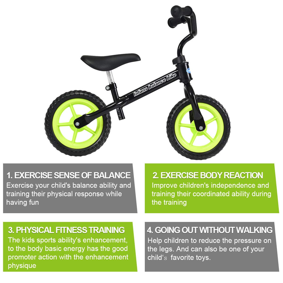 INFANS Kids Balance Bike, Toddler 