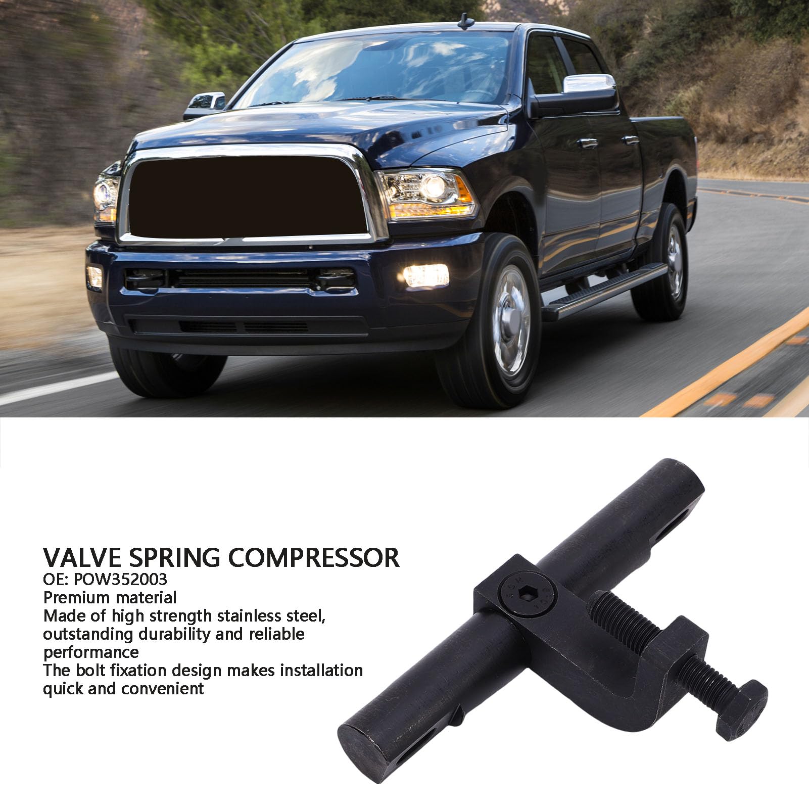Luocute Compresor de Resorte de Válvula, Herramientas de Tren de Válvula de Motor POW352003 Reemplazo de Mantenimiento sin Esfuerzo para 2500 3500 5.7L6.1L6.2L6.4L Hemi, Fácil