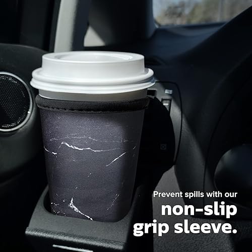 Miniatura 4 de Calla - Funda para café helado funda de neopreno para bebidas frías reutilizable para tus bebidas favoritas mármol negro