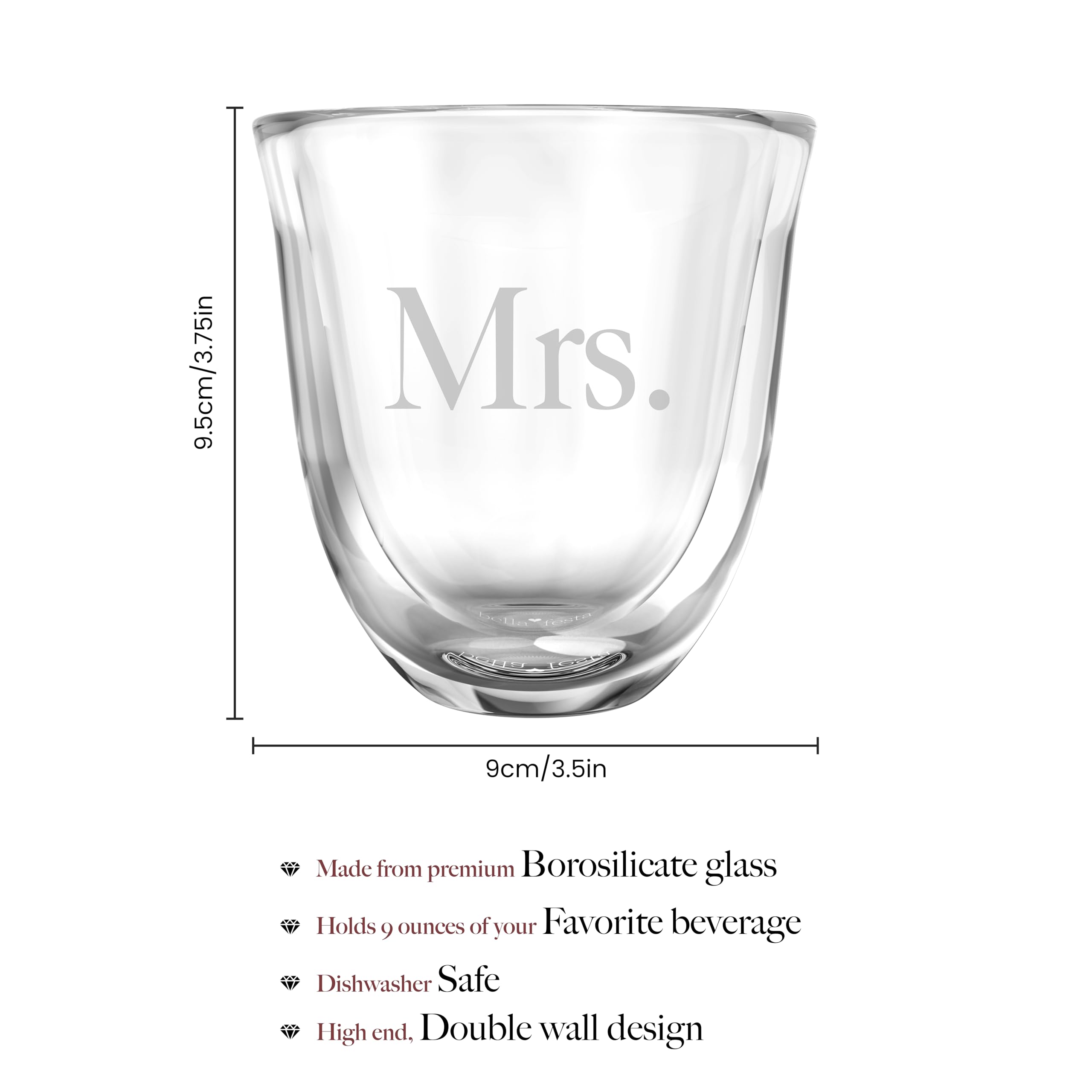 Mr and Mrs - Juego de copas de vino de whisky, regalos únicos de boda para novia, novio, compromiso, aniversario, recién casados, parejas, marido, esposa, taza para bebidas frías y calientes