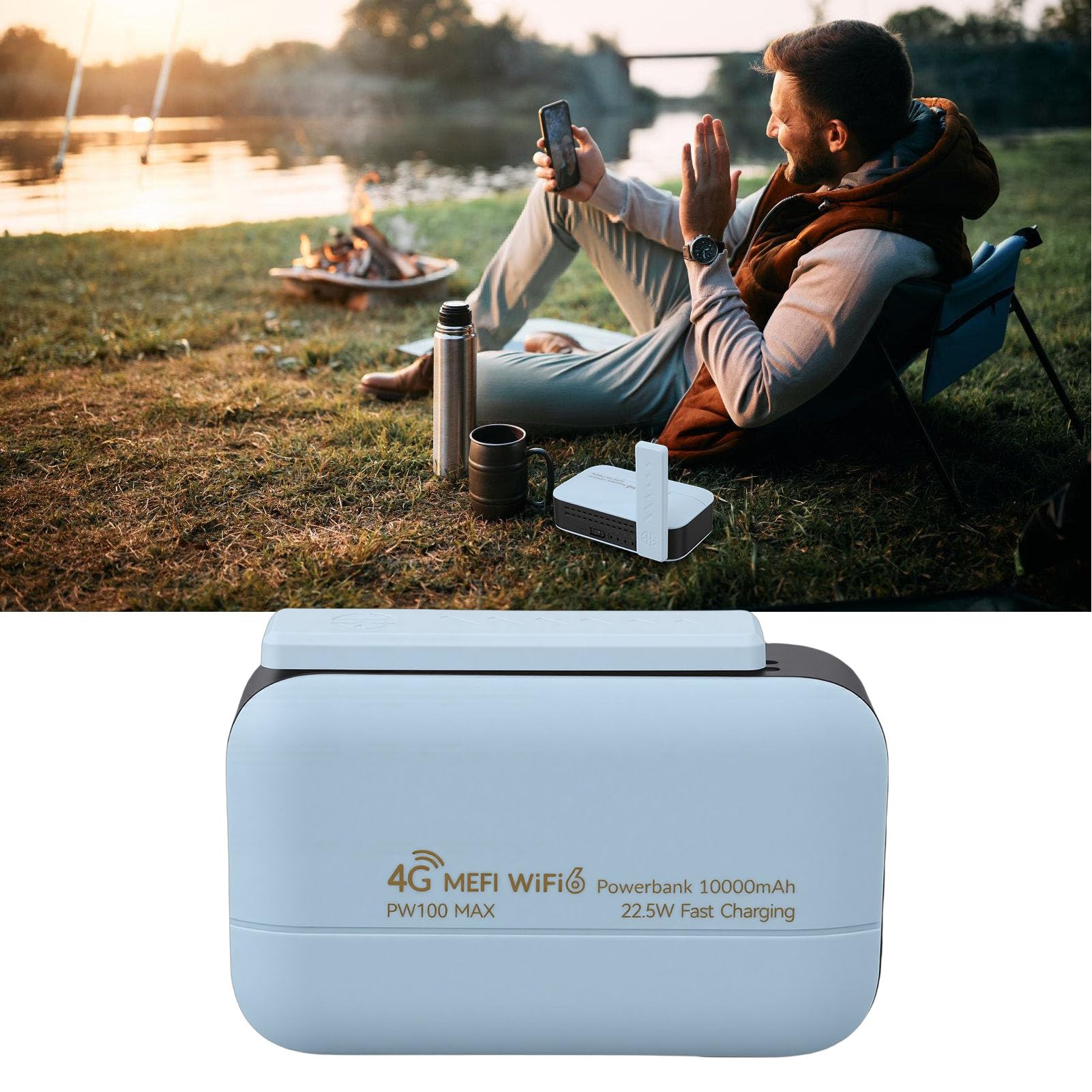 Zerodis Hotspot LTE Portatile, Router Mobile 4G LTE con Batteria da 10000 MAh, Slot per Scheda SIM, Collega Fino a 16 Dispositivi, WiFi da 300 Mbps a 2,4 GHz per Viaggiatori d'affari e Viaggi