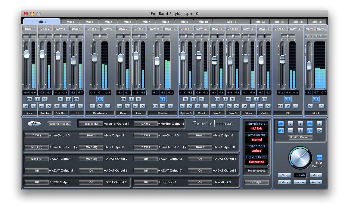 Focusrite Saffire Pro 40 Audio Interface, with Thunderbolt Adapter