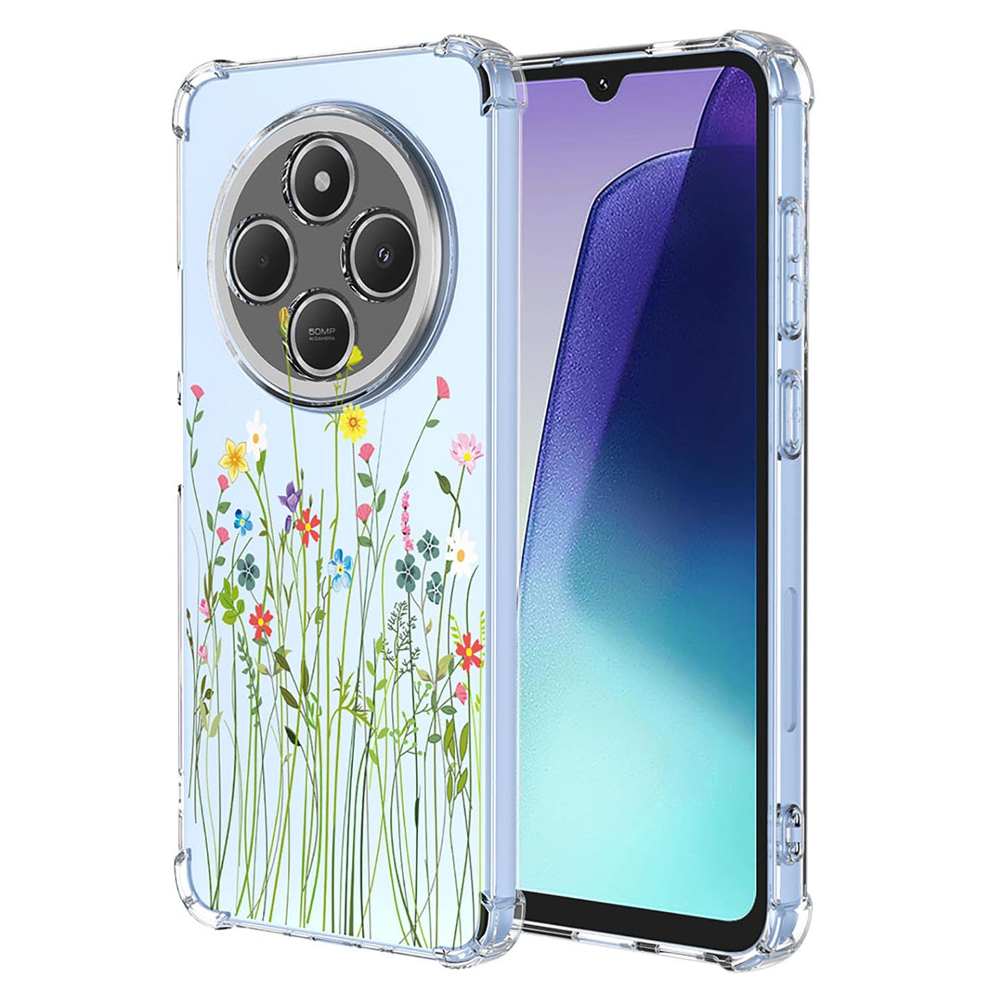 Funda Xiaomi 15 5G ILING - Diseño Flores Y Dibujos Animados, Silicona TPU Transparente