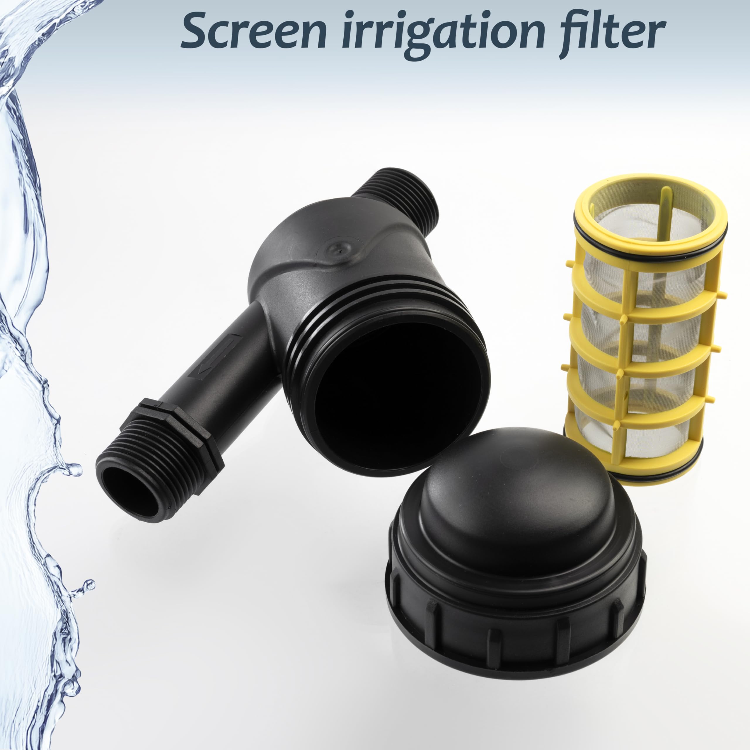 AERZETIX Filtre à Tamis 1" Irrigation Arrosage Goutte à Goutte 6 Bars 120mesh 6m3/h Plastique