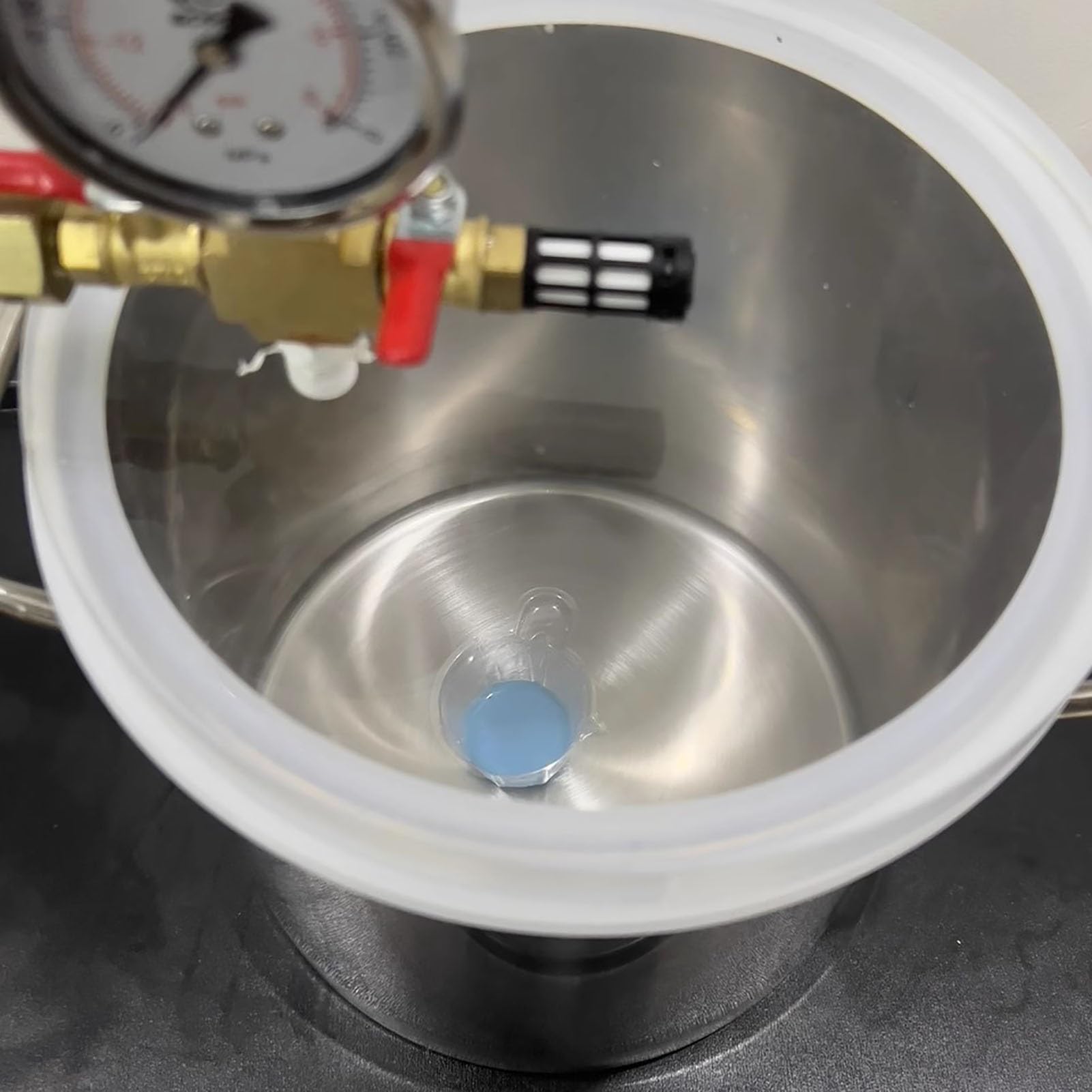 Vacuum Chamber Stainless Steel for Epoxy Resin, 6L/12L/21L/50L Lab Degassing Barrel Kit Without Pump, Bubble Remover Diy Silicone Mold(5.5 Gallon/21L)