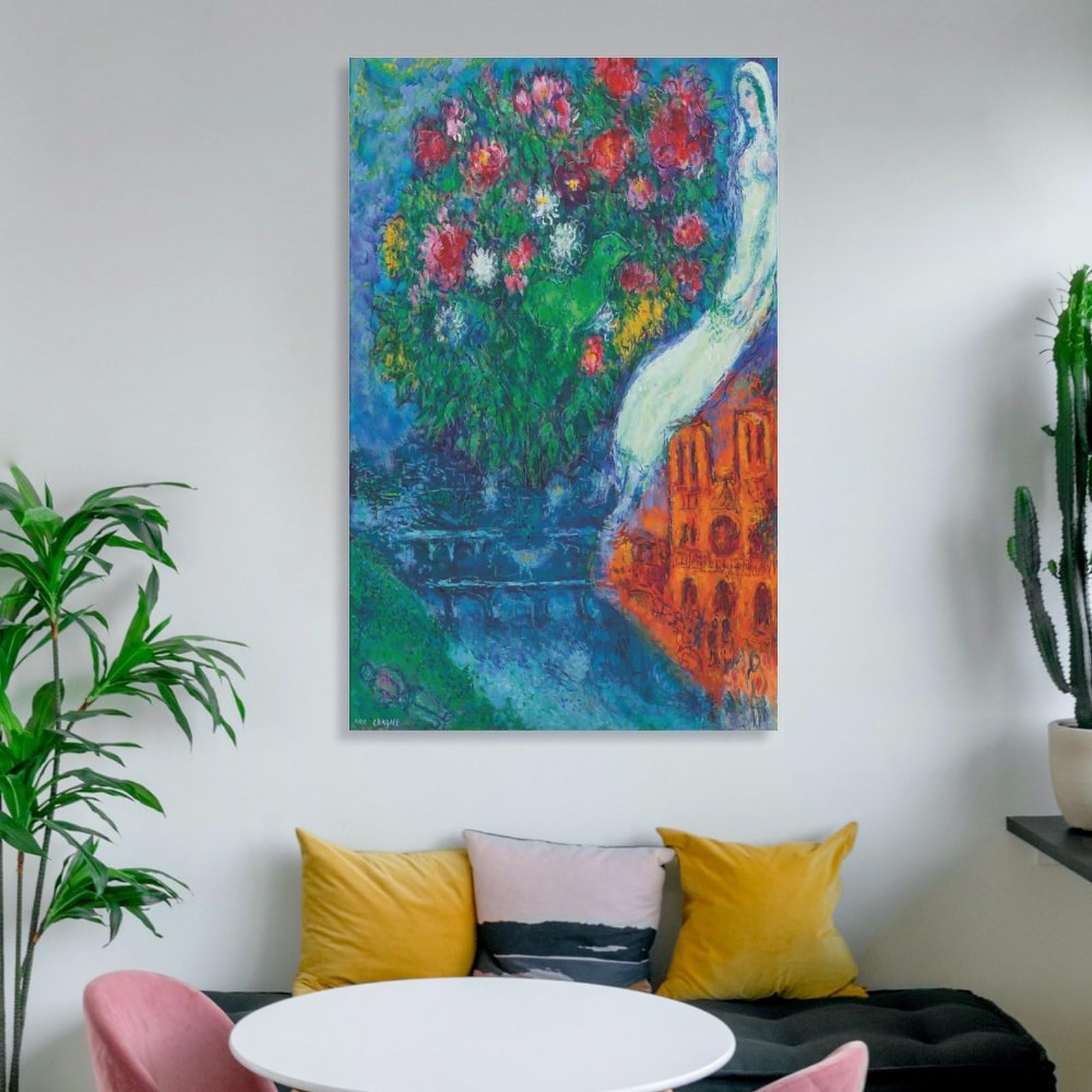 Marc Chagall、La Mariee de Notre-Dame La Mariée Print Marc Chagall | Poster - Framed Canvas Art