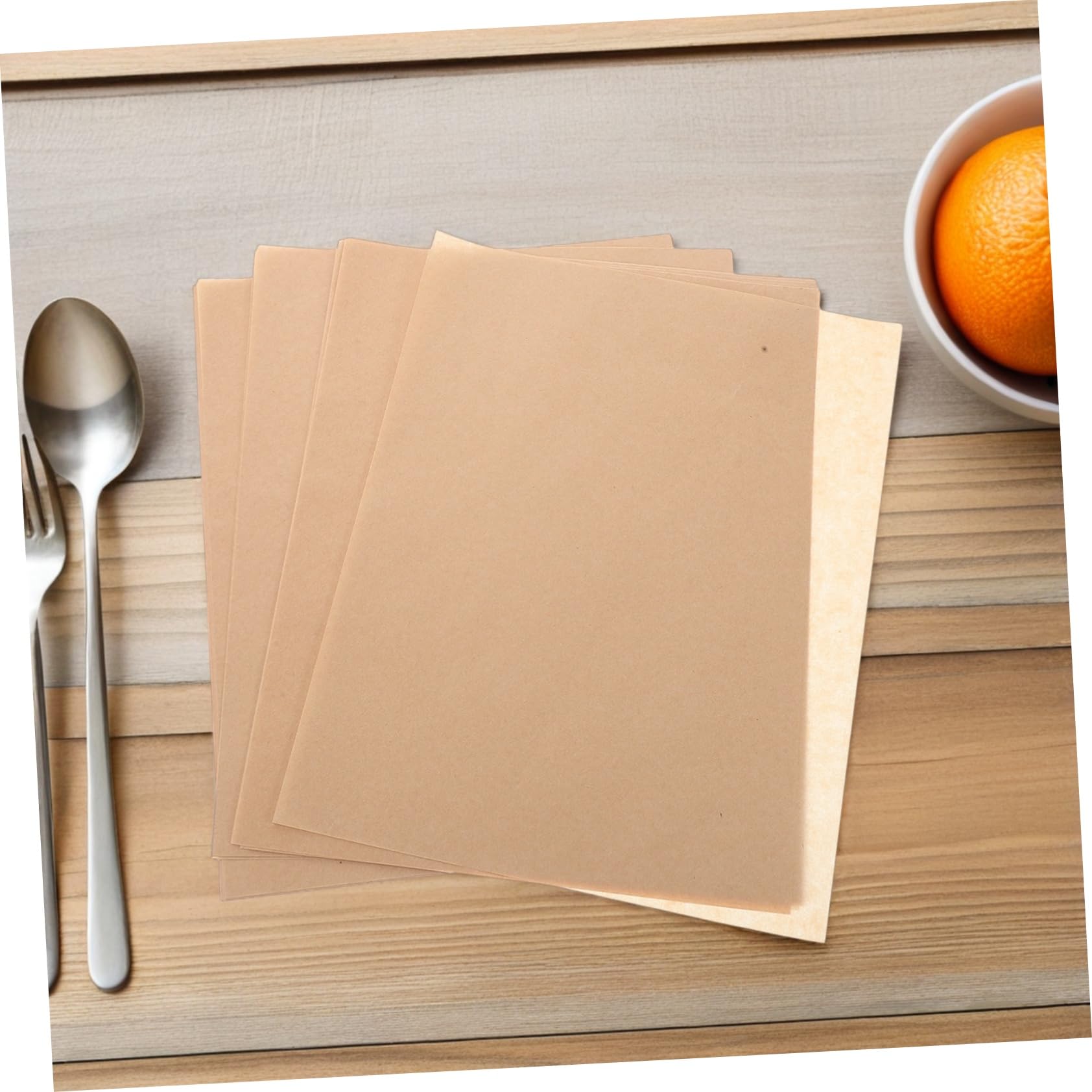 SOIMISS 500pezzi Carta Kraft Resistente Al Grasso Per Alimenti Carta Da Forno Antiaderente Ispessita Per Pizza Barbecue e Cottura Al Forno Per Cibi Fritti