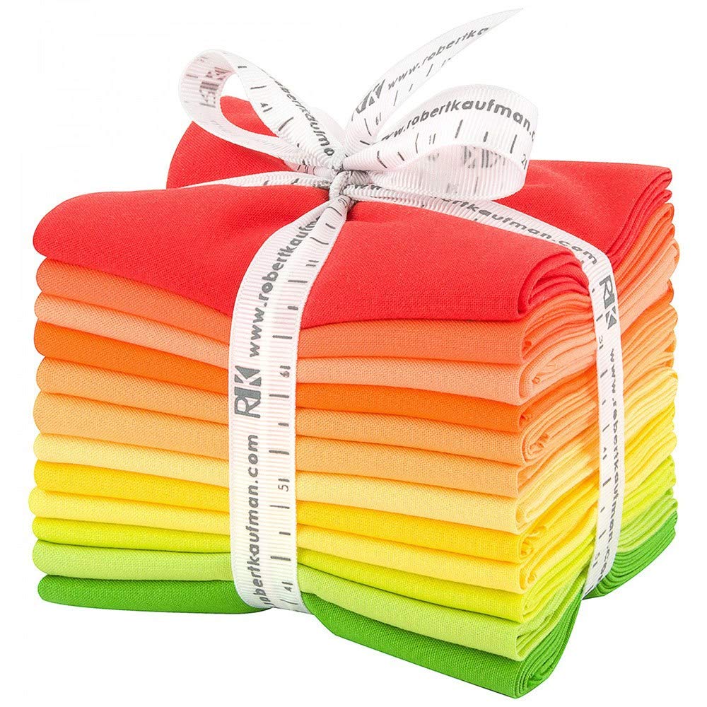 Robert Kaufman Kaufman Kona Cotton Fat Quarter Bundles 12 Pcs Citrus Fruit