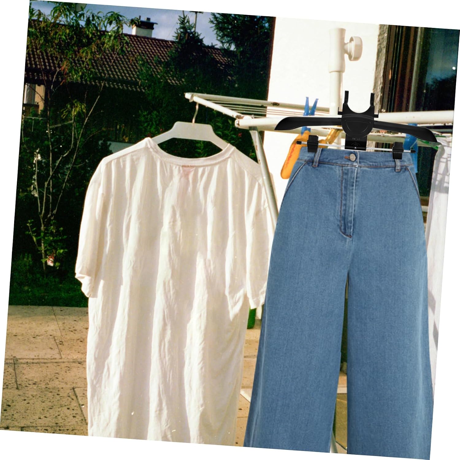 Garment Steamer Accessories Foldable U Type Pants Hanger Black Plastic