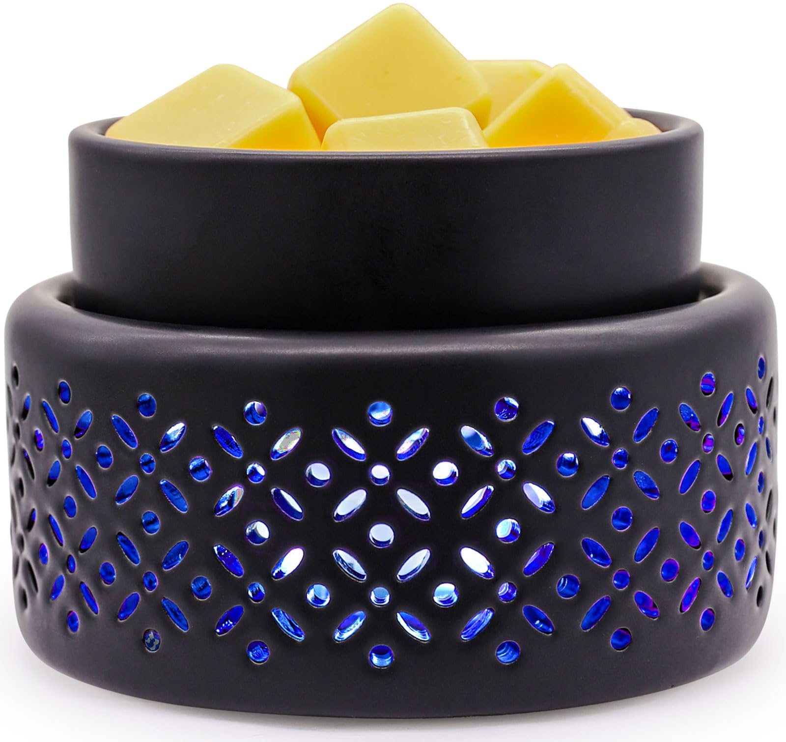 Electric Wax Melts Warmer Burner Essential Oil Warmer Wax Tart Burner Fragrance Night Light Aroma Decorative For Home Office Bedroom Living Room Decor Gifts (Light Green