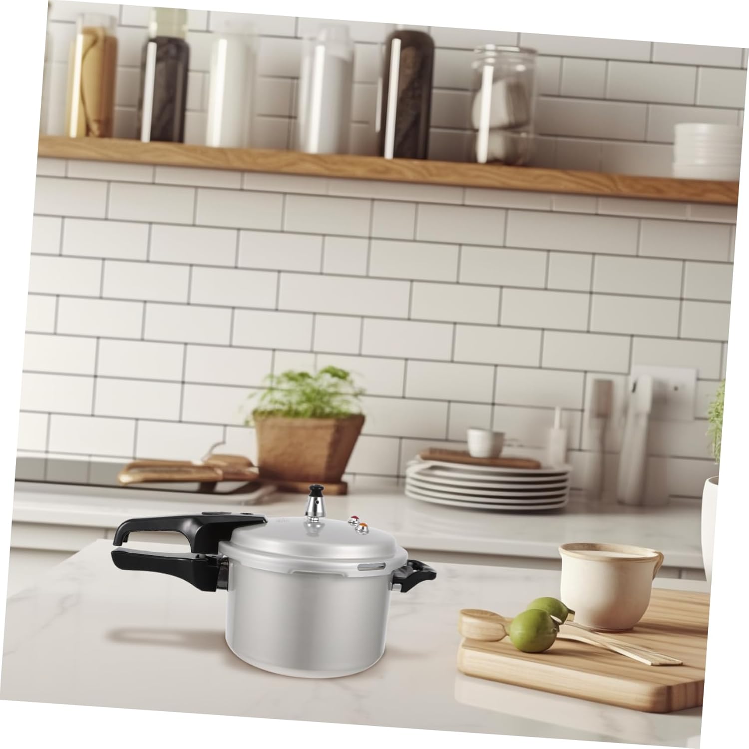 Ciieeo Aluminum Safe Pressure Cooker Stovetop Pot for Gas Electric Stove Multi Use Kitchen Pressure Cooker with Ergonomic Handle Energy Saving Easy to Clean