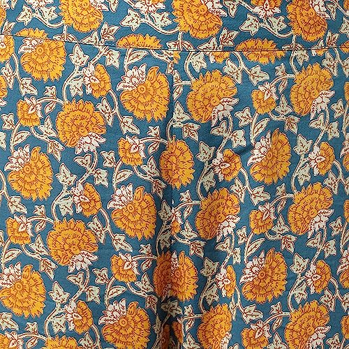 Image of FIORRA Women's Mor Peach Pure Cotton Flared Kurta with Sharara and Dupatta