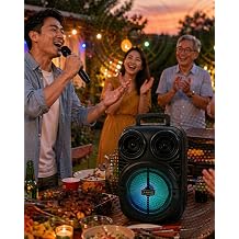 RGB I kl  Bluetooth Karaoke Hoparl r Mikrofonlu USB TF Kart Destekli Ta nabilir Speaker