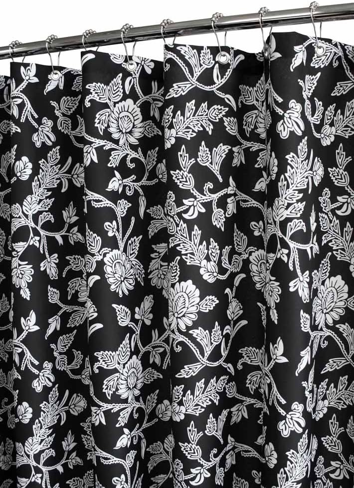 Park B. Smith Floral Swirl Watershed Shower Curtain, Black/White Amazon.ca Everything Else