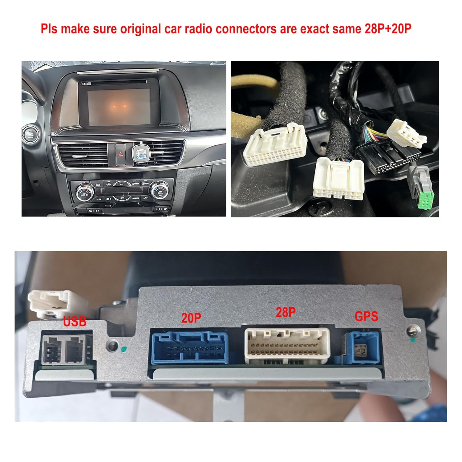 Fits for Mazda 3 Axela CX-3 CX-5 Mazda 6 Atenza with Bose Amplifier Car Radio Stereo Retrofit Wiring Harness Adapter