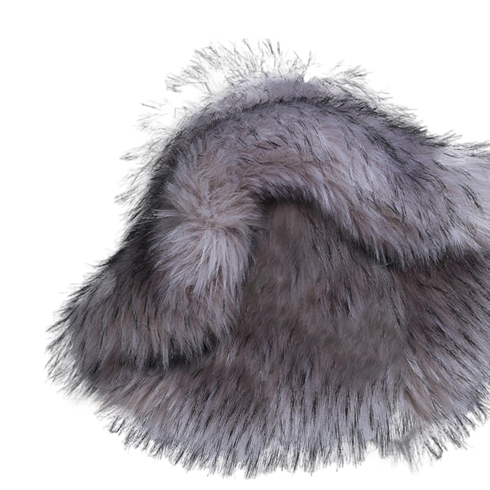 Cappello Invernale Donna Secchiello Pelliccia Sintetica Morbida Accessorio Testa Caldo Tendenza Moda Adatto per Eventi Sociali Viaggi Look Casual, Stile D