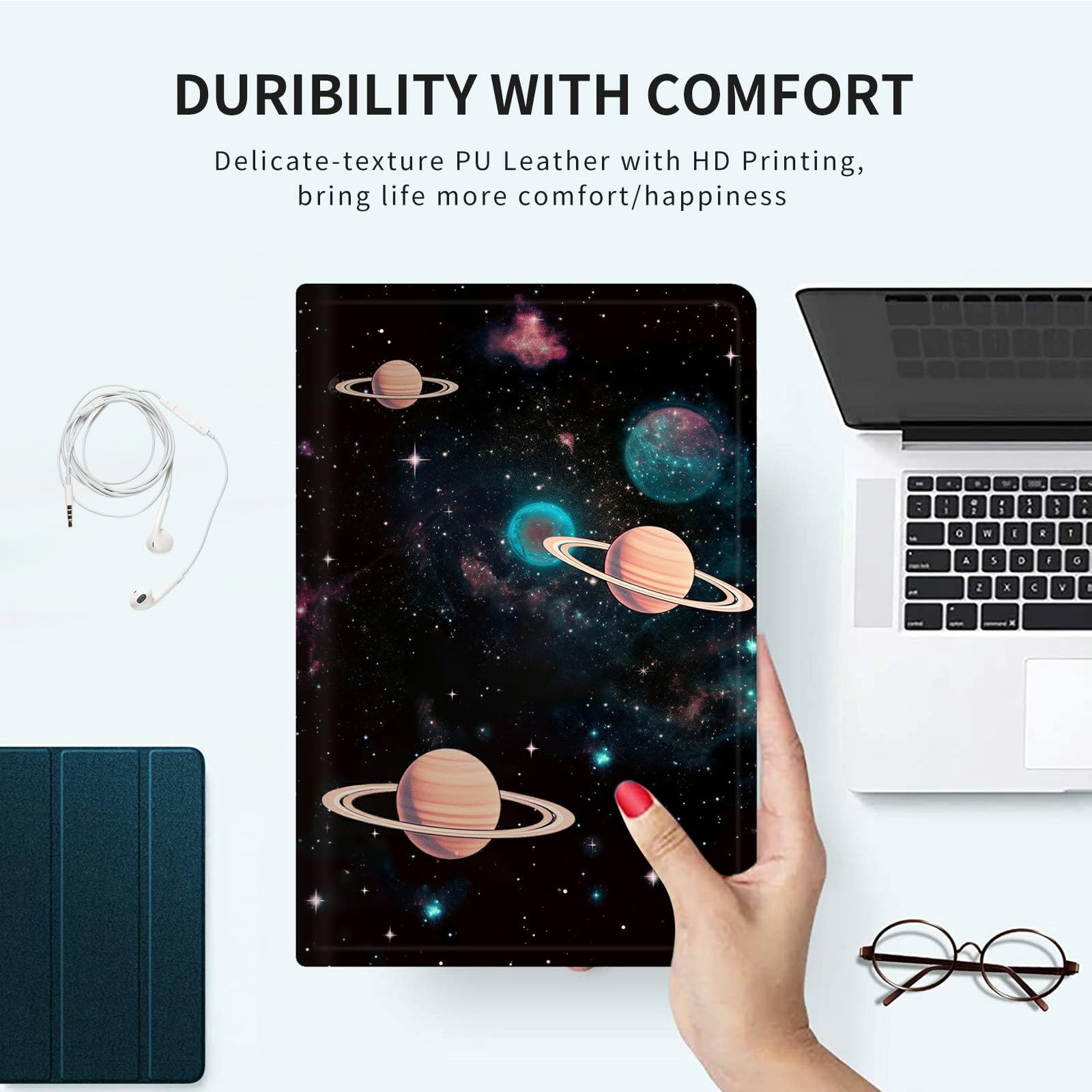 EpicGadget Case For Amazon Fire 7 Tablet  12th Generation, 2022 Released  - Soft Lightweight Diamond Grid Protective Silicone Cover Case 1 Stylus 1 Screen Pro